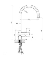 JTP Zecca Stainless Steel Sink Mixer